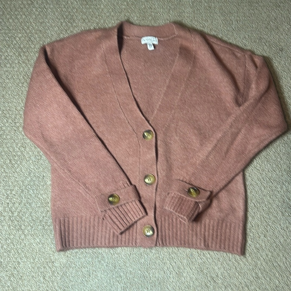 olivia sky - blush women’s cardigan - size small